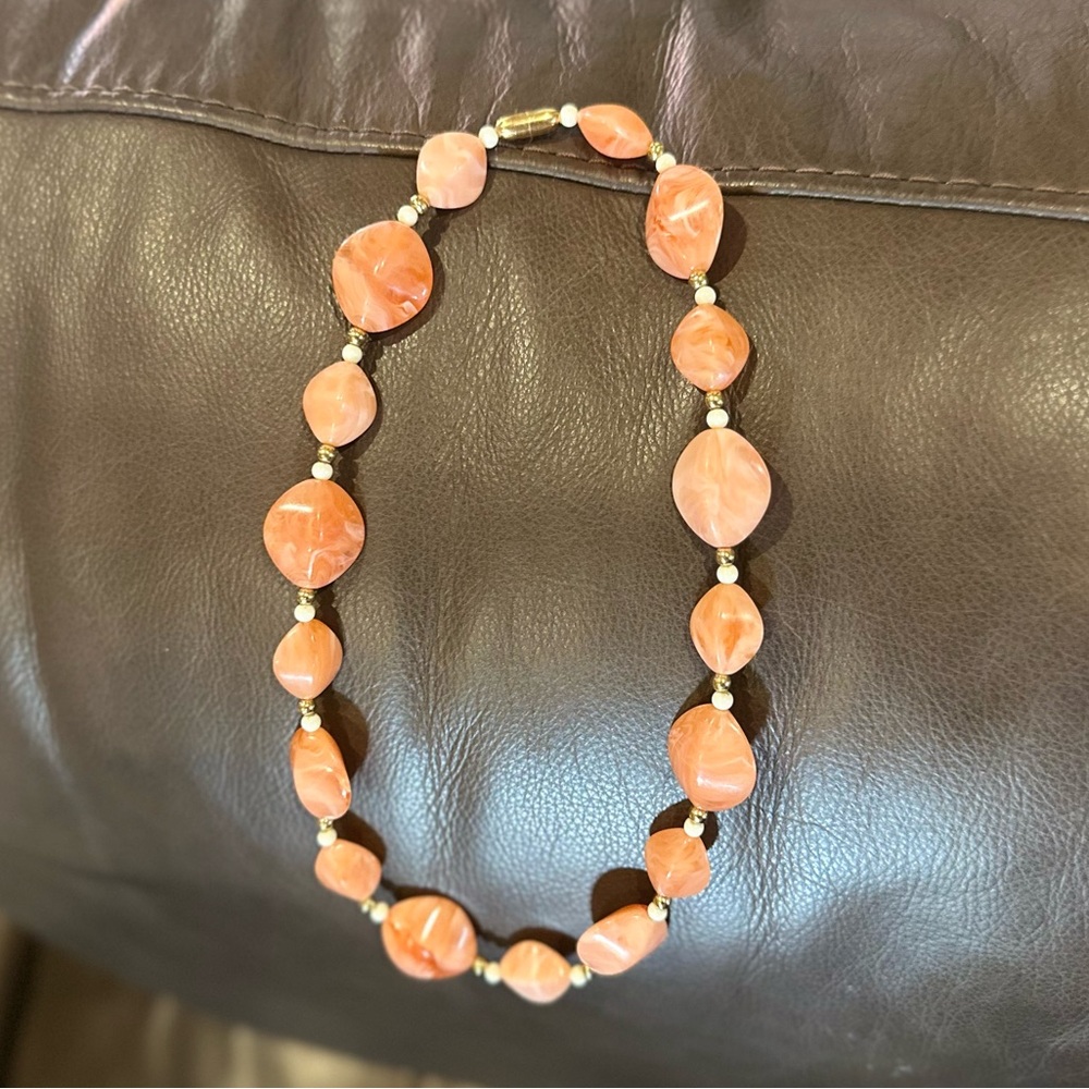 Elegant Coral Beaded Necklace